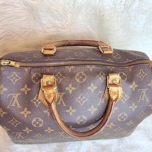 Louis Vuitton Classic Monogram Satchel Speedy 30 SP0958 Padlock #302 no Key